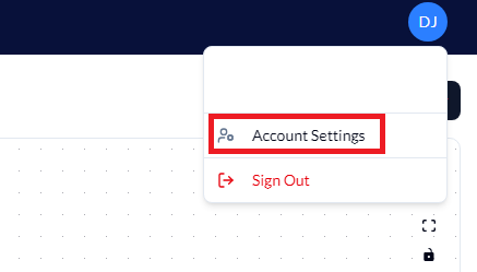 API credentials button